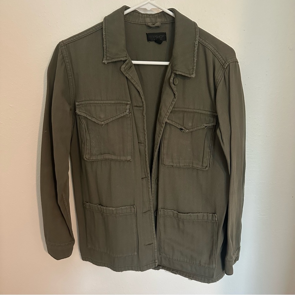 Topshop Green Utility Jacket Classic Design - Picture 1 of 3